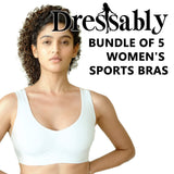 Dressably Women's Sports Bra – Seamless Design, Non-Wired, Non-Padded, Comfortable & Stretchy, Perfect for Daily Wear