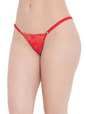 Dressably Women's Lacy Adjustable Free Size Waist Band G-String Thong Panties.