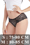 DRESSABLY Womens Underwear Invisible Seamless Bikini Lace Underwear Half Back Coverage Panties