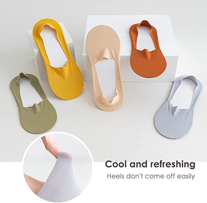 Dressably No Show Socks Low Cut Liner Non Slip Invisible Hidden sock Cool Comfort Breathable