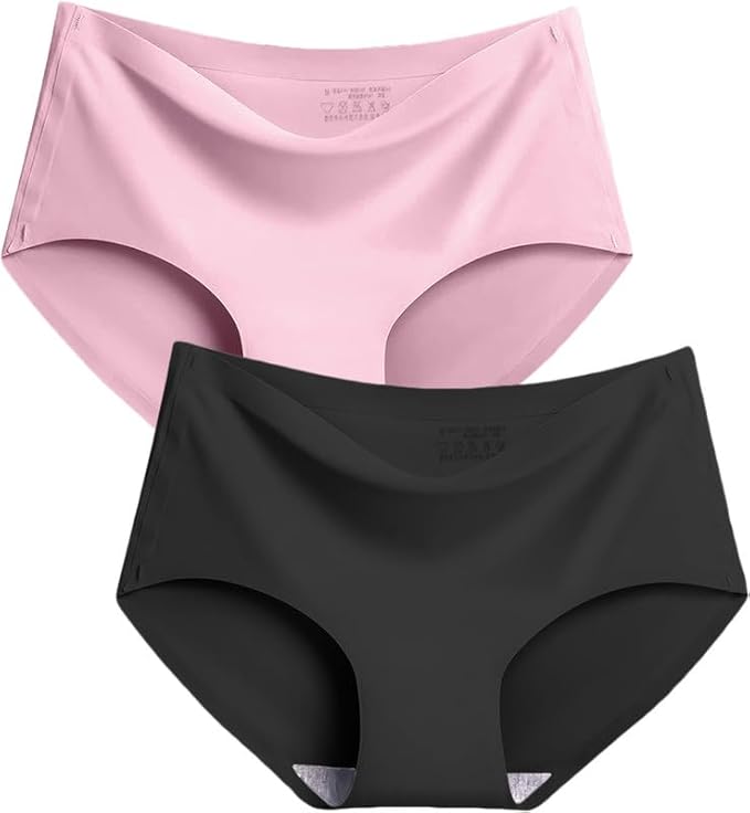 Dressably Women's Seamless Hipster Ice Silk Panty Pack of 2