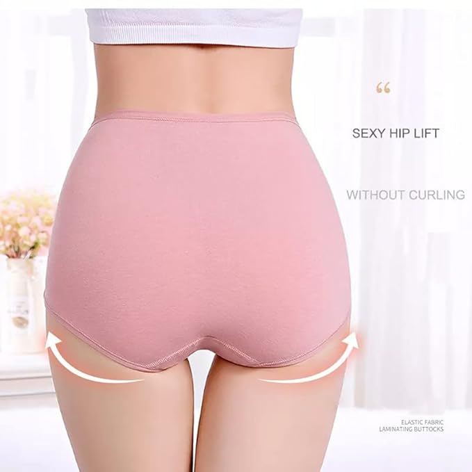 Dressably Women's Nylon Cotton High Waist Tummy Control Panty (Pack of 2)