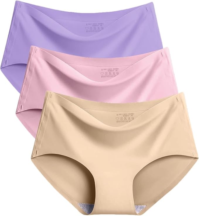 Dressably Women's Seamless Hipster Ice Silk Panty Pack of 3