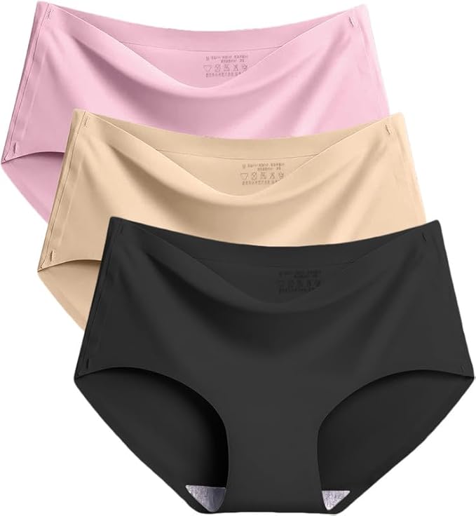 Dressably Women's Seamless Hipster Ice Silk Panty Pack of 3