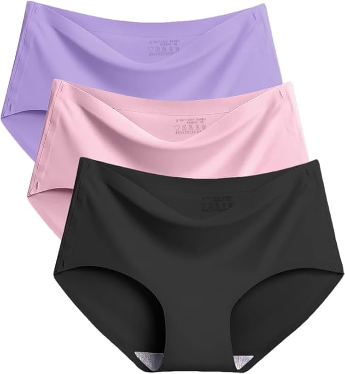 Dressably Women's Seamless Hipster Ice Silk Panty Pack of 3