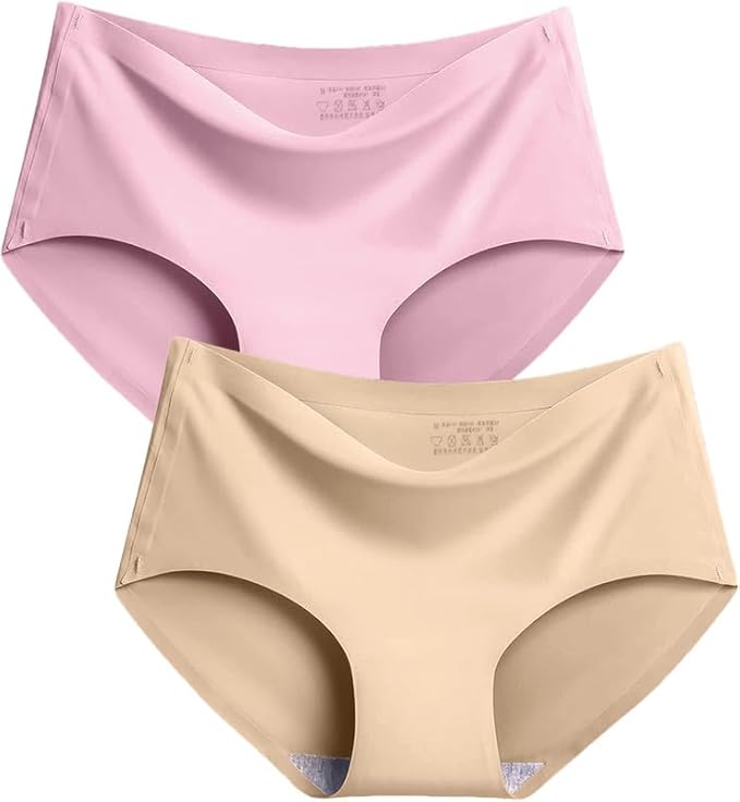 Dressably Women's Seamless Hipster Ice Silk Panty Pack of 2