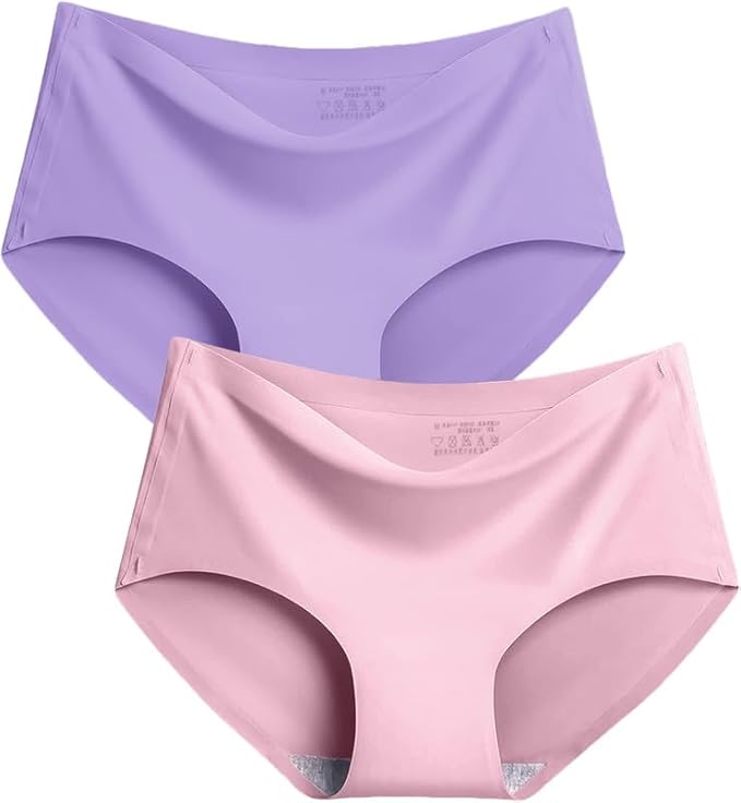 Dressably Women's Seamless Hipster Ice Silk Panty Pack of 2