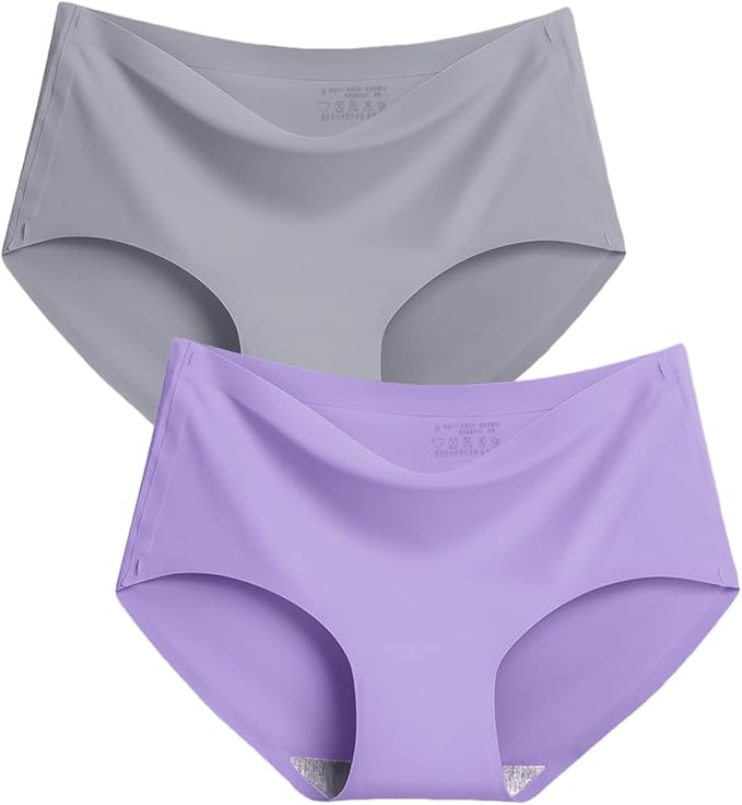 Dressably Women's Seamless Hipster Ice Silk Panty Pack of 2