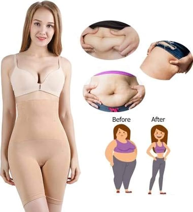 DRESSABLY Women's Tummy Control 4-in-1 Shaper - Tummy, Back, Thighs & Hips (Free Size :30 to 36)