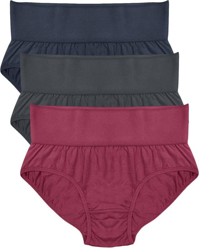 Dressably Soft & Comfy Hipster Panties for Women - Pack of 3, 100% Pure Cotton, Wide Elastic Waistband, Multicolor, Perfect for Everyday Wear