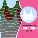 Dressably Padded-Removable Pads Teenager/Beginner Bras for Girls Half Slip & Camisole Pack of 2