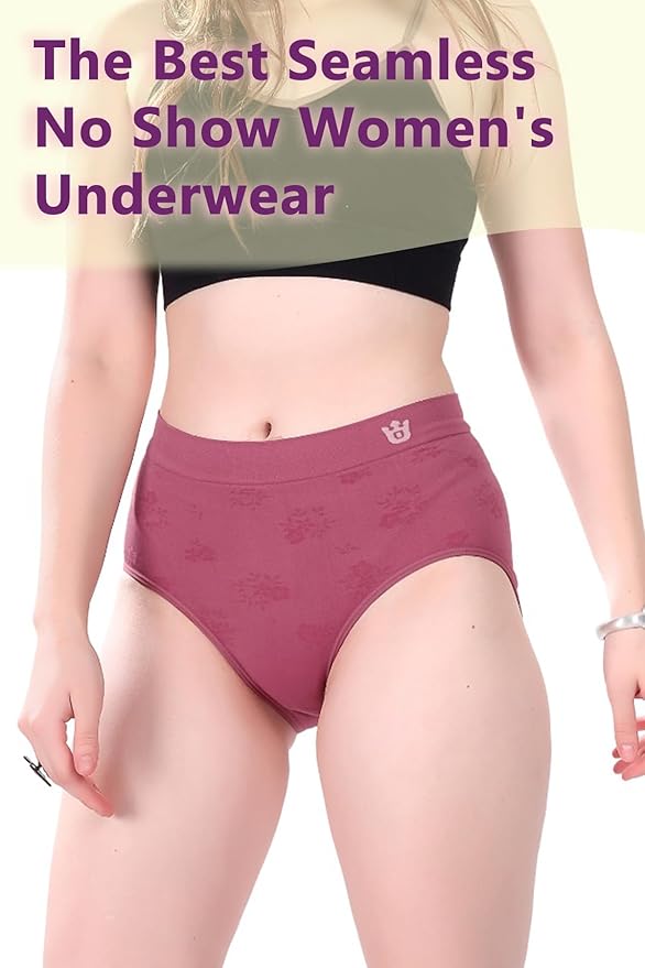 Dressably Pack of 2 Women's Cotton Spandex High Waist Full Coverage Hipster Panty Everyday Briefs, Free Size