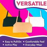 Dressably Teen Solid Beginner Bras,Sports Bras,Teenager Bra for Girls/Kids Half Slip & Croped Camisole Pack of 3