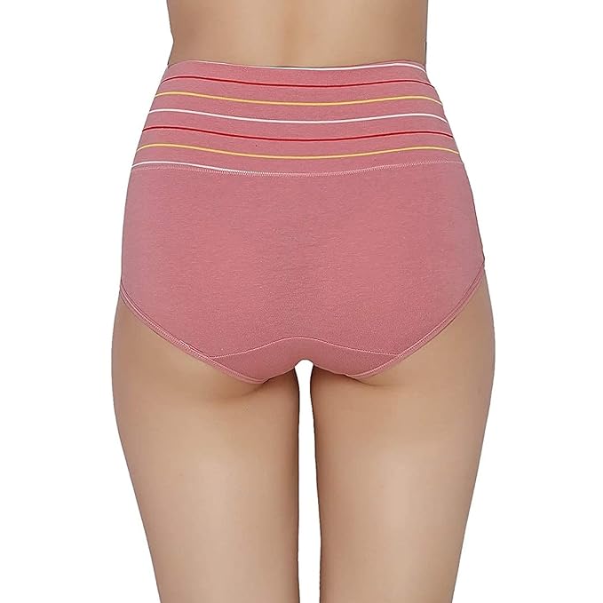 DRESSABLY Women's Multicolor Cotton High Waist Tummy Control Pack of 2