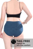 Dressably Pack of 2 Women's Cotton Spandex High Waist Full Coverage Hipster Panty Everyday Briefs, Free Size