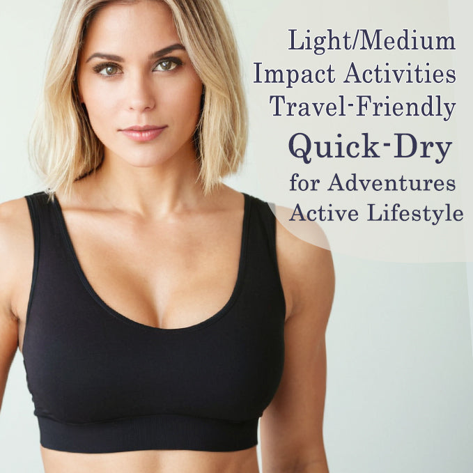 Dressably Women's Sports Bra – Seamless Design, Non-Wired, Non-Padded, Comfortable & Stretchy, Perfect for Daily Wear