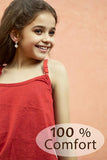 Dressably Cotton Long Slip & Camisole for Girls,Combo Pack of 4