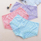 Dressably Women Girls Full Coverage Lace Hipster Panty Underwear Briefs (Pack of 3)