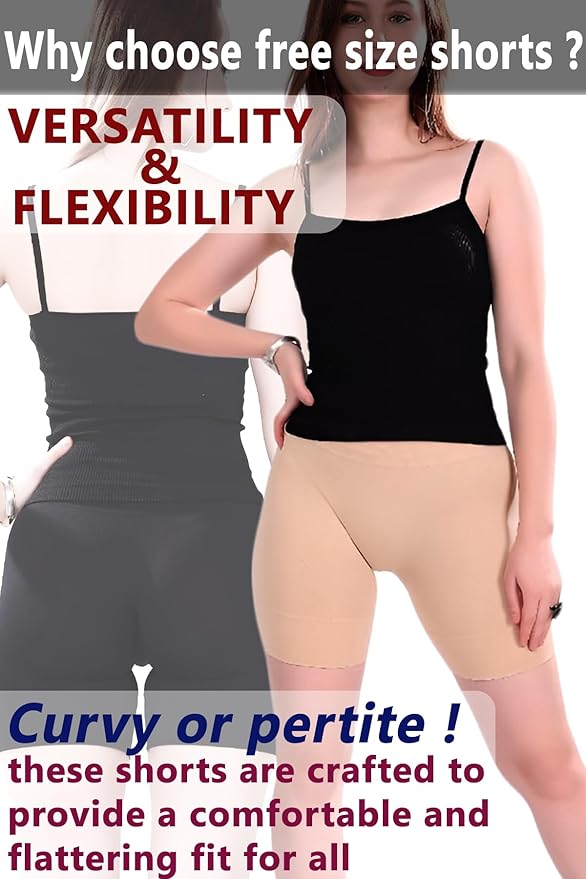 Dressably Spandex High Waist Seamless Under Skirt Shorts for Women & Girls | Shorts High Waist Stretchable Skin Fit Shorties Tights Cycling Shorts Biker Bicycle Shorts