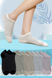 Dressably Ankle Length Stripes Colourful Socks For Women/Girls-Combo Free Size Pack of 5 Pairs