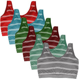 Dressably Pack of 6 Multicolor Padded-Removable Pads Teenager/Beginner Bras for Girls Half Slip & Camisole