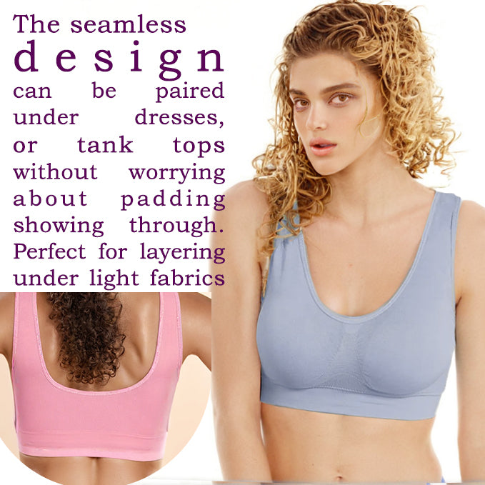 Dressably Women's Sports Bra – Seamless Design, Non-Wired, Non-Padded, Comfortable & Stretchy, Perfect for Daily Wear