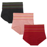 DRESSABLY Women's Multicolor Cotton High Waist Tummy Control Pack of 3