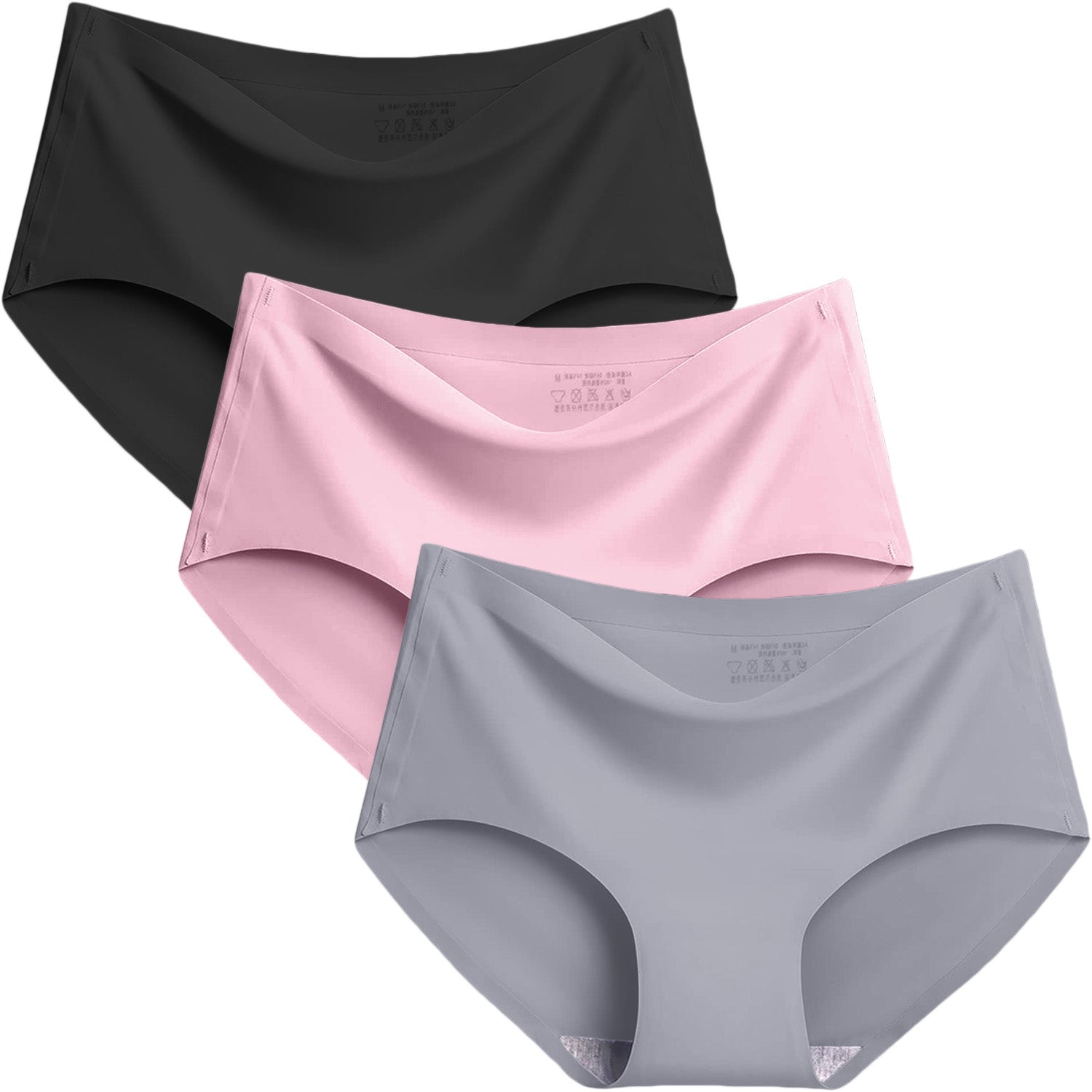 Dressably Women's Seamless Hipster Ice Silk Panty Pack of 3