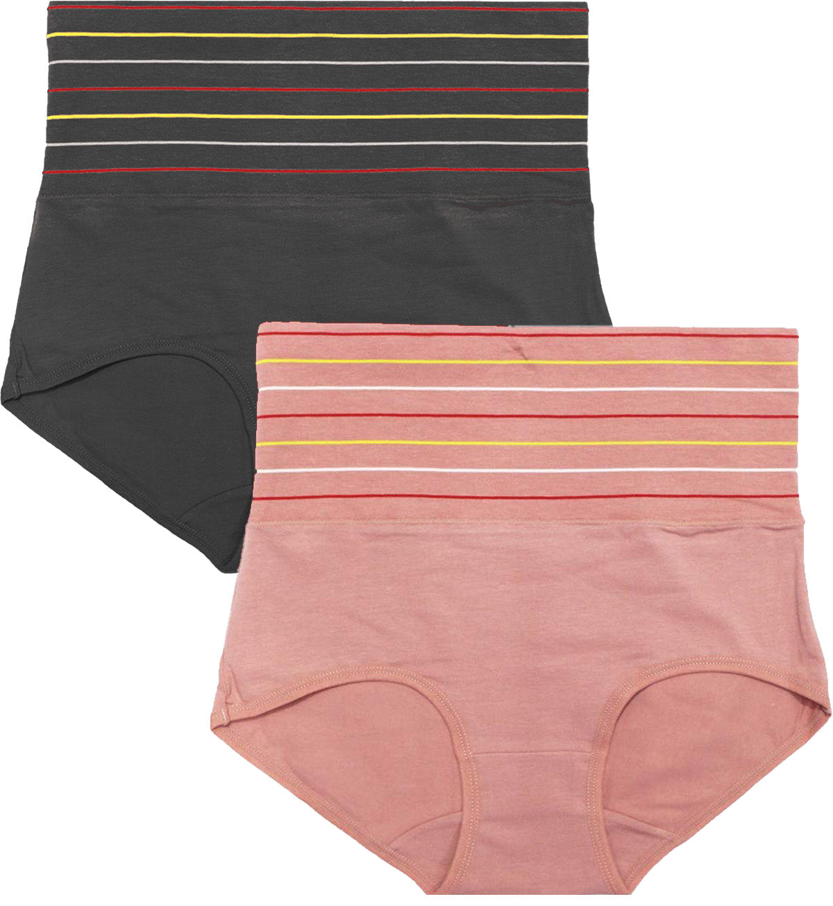 DRESSABLY Women's Multicolor Cotton High Waist Tummy Control Pack of 2