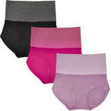 DRESSABLY Women's Combed Cotton High Waist Tummy Control Panty (Pack of 3)