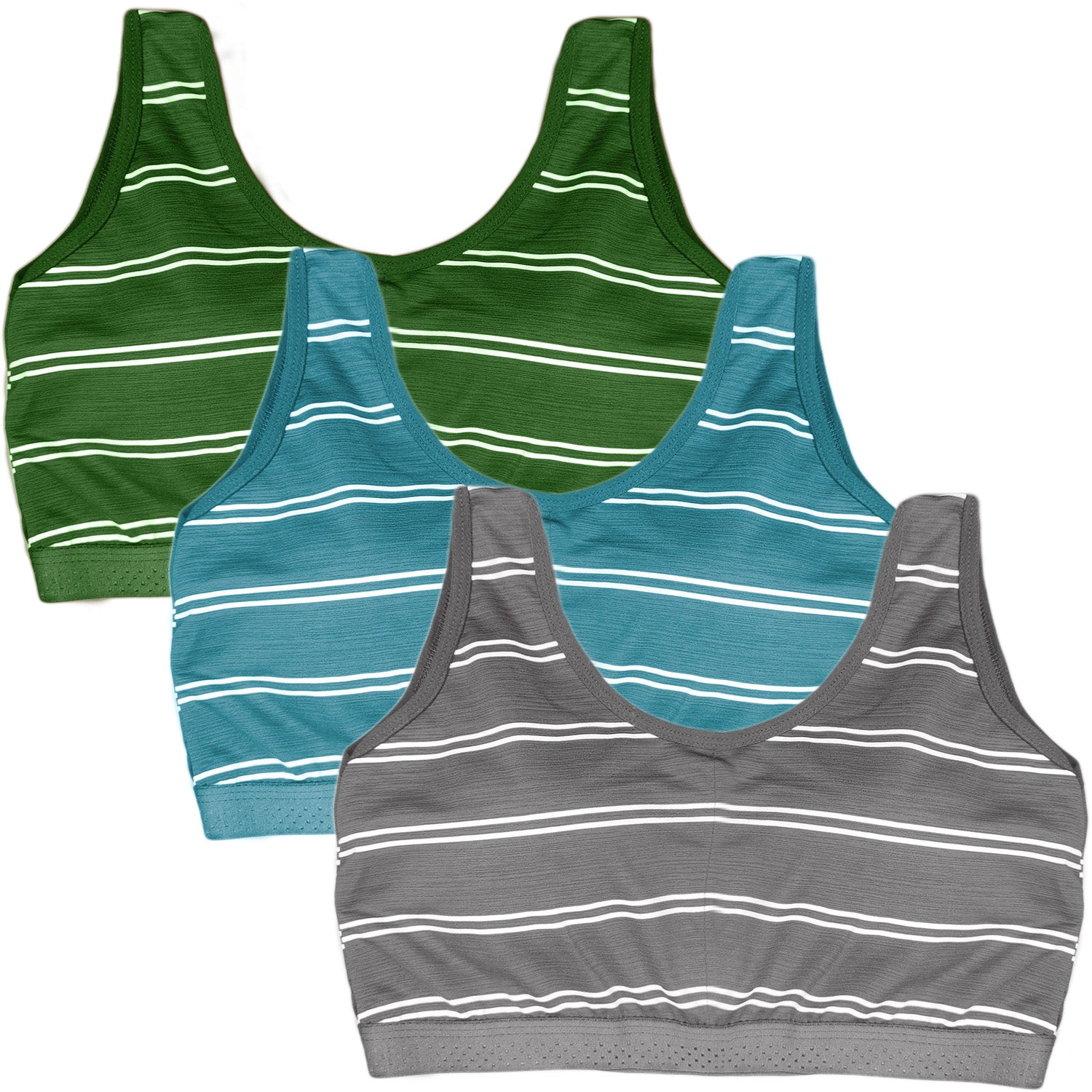 Dressably Padded-Removable Pads Teenager/Beginner Bras for Girls Half Slip & Camisole Pack of 3