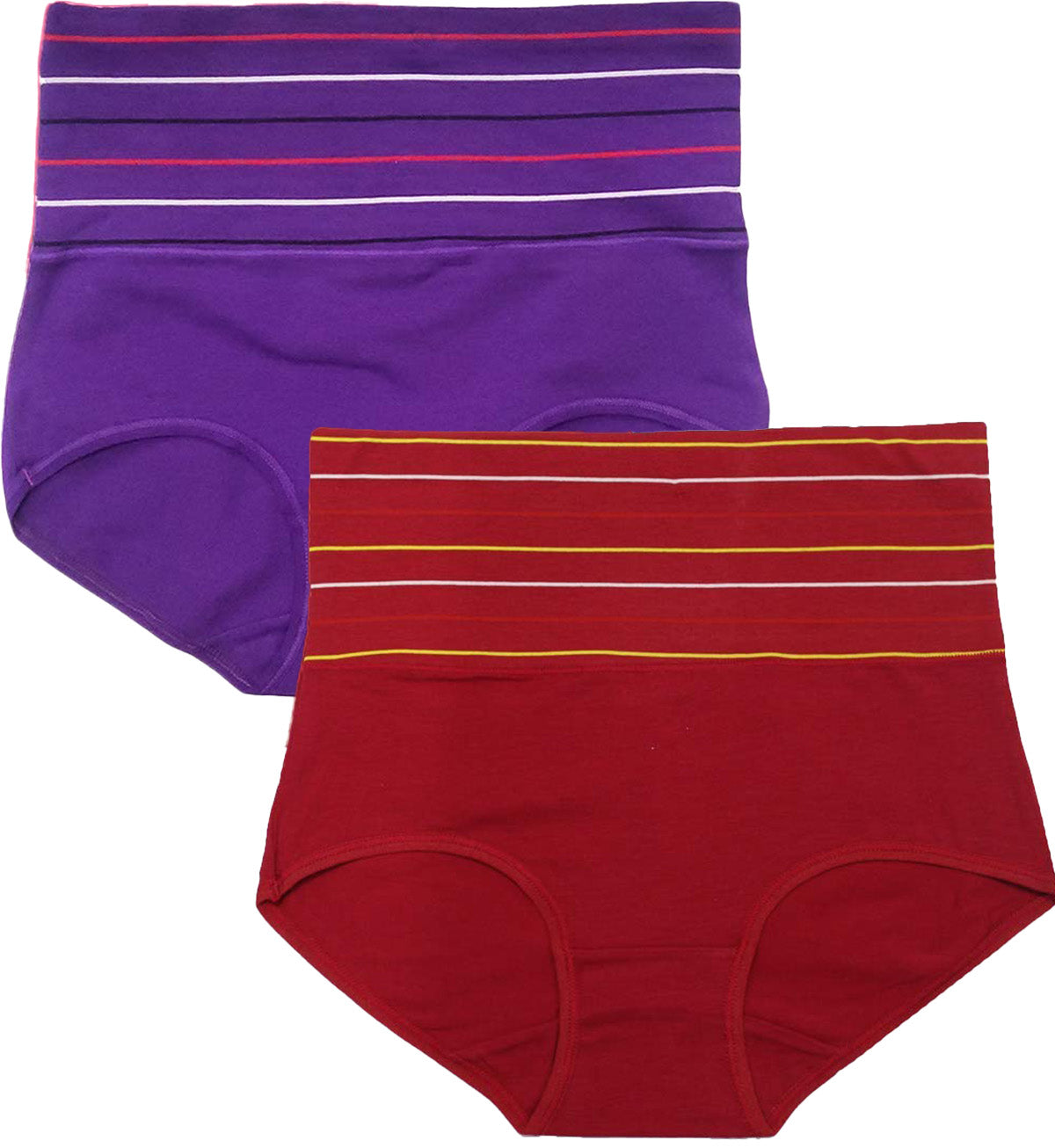 DRESSABLY Women's Multicolor Cotton High Waist Tummy Control Pack of 2