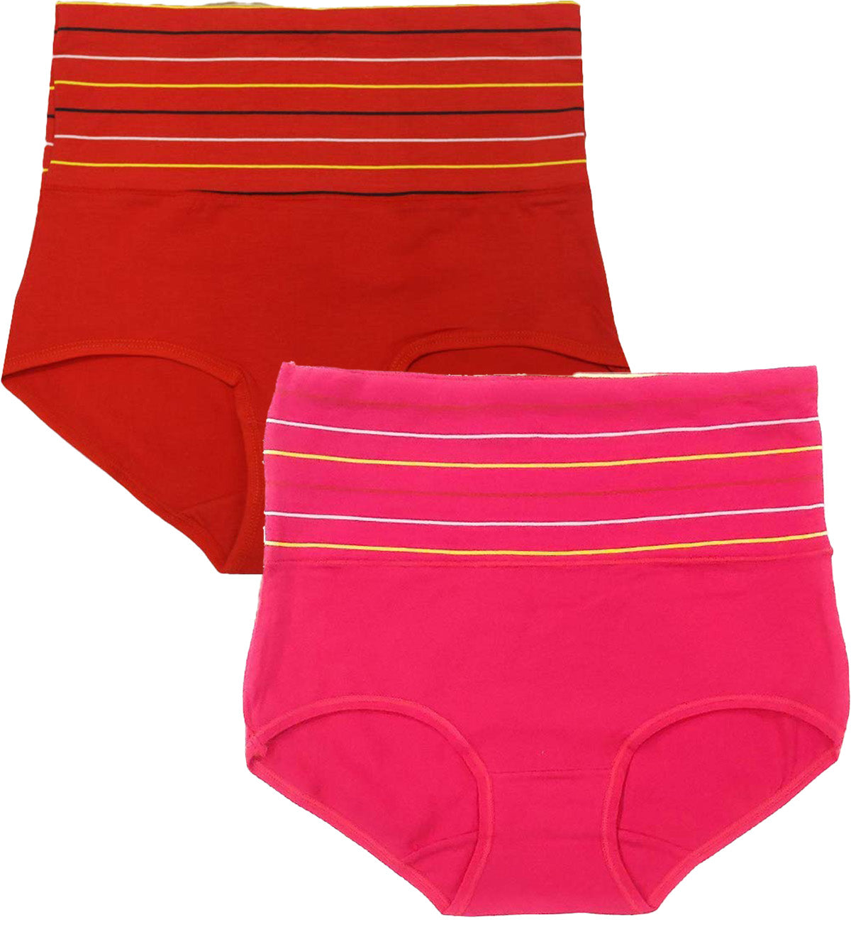 DRESSABLY Women's Multicolor Cotton High Waist Tummy Control Pack of 2