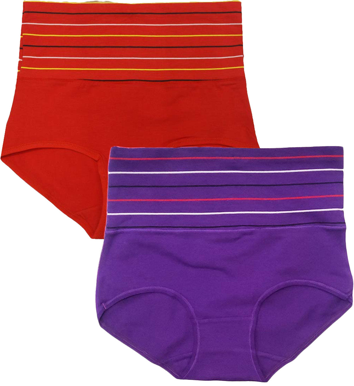 DRESSABLY Women's Multicolor Cotton High Waist Tummy Control Pack of 2