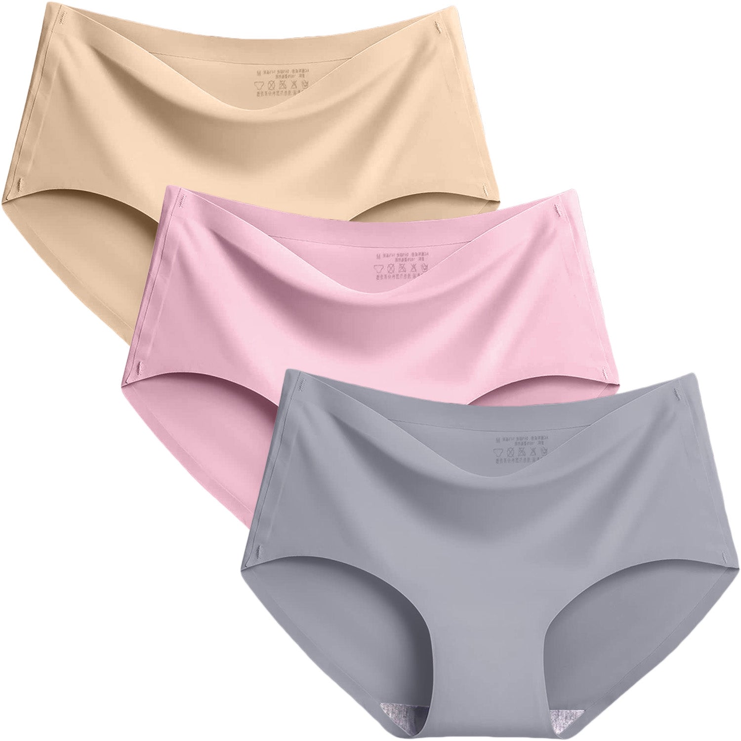 Dressably Women's Seamless Hipster Ice Silk Panty Pack of 3